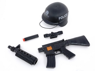 zestaw policyjny w siatce