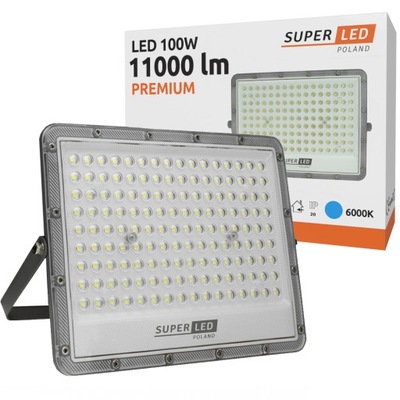 NASWIETLACZ LED HALOGENAS ŽIBINTAS SLIM LED 100W 11000LM PREMIUM SUPERLED 