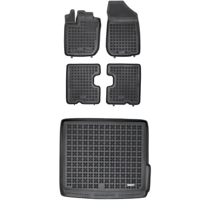 RUBBER SET MATS I MAT DACIA DUSTER I 2013-2018 AFTER FACELIFT 4X4 AWD  