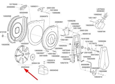 65004042 WHEEL TURBINE Z DOUBLE PRZEGRODA, HUB  