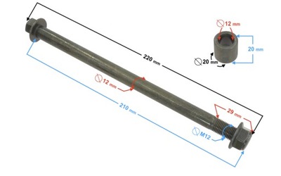 AXLE WHEELS FRONT FR 2  