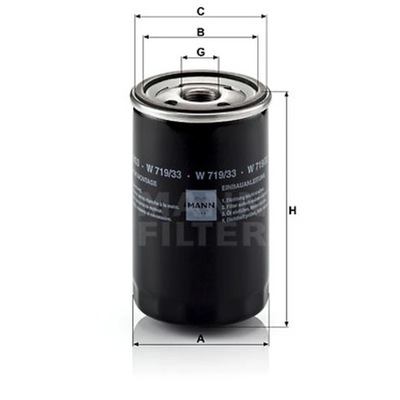 FILTRO ACEITES MANN-FILTER EN 719/33  