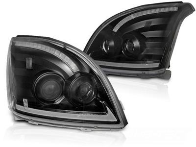 ФОНАРІ TOYOTA LAND CRUISER 120 03-09 BLACK LED (СВІТЛОДІОД) DTS