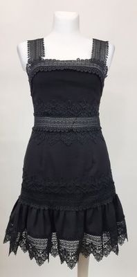 Sukienka mała czarna ażurowa KAREN MILLEN 36