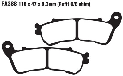 ZAPATAS PARTE DELANTERA EBC HONDA SH FES 125 FJS 400  