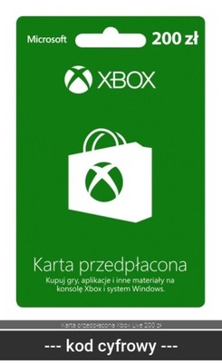 Karta przedpłacona Xbox Live 200 zł