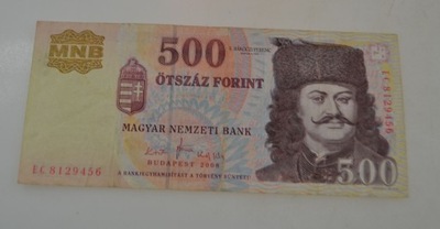 Węgry - Banknot - 500 Forint - 2008 rok