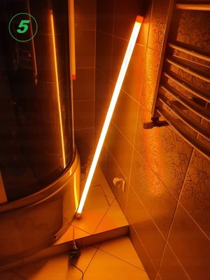Pomarańczowa Lampa Świetlówka LED 18W 120cm 230V