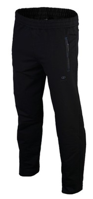 Męskie spodnie bawełniane dresowe 7009 czarne XL