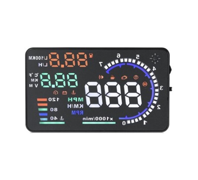 ДИСПЛЕЙ ПРОЖЕКТОР СВЕТОДИОД LED LCD HUD OBD2 5.5 ЩИТОК фото