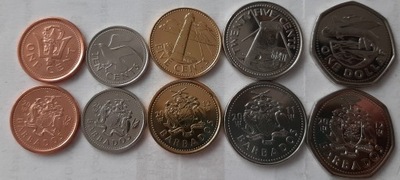 BARBADOS zestaw 5 monet