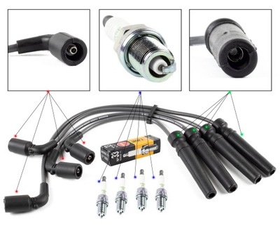 ACCIONAMIENTO + BUJÍAS NGK V-LINE DAEWOO REZZO 1.6 00-  