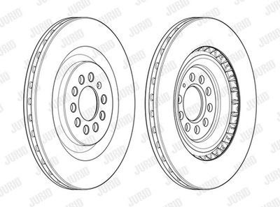 DISCOS DE FRENADO PARTE DELANTERA JURID 562597JC-1 562597JC1  