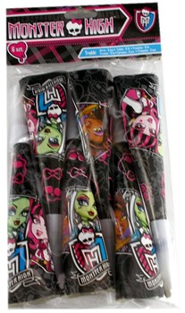 Gwizdki trąbki urodzinowe Monster High 6 szt.