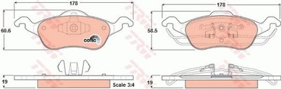 КОЛОДКИ ТОРМОЗНЫЕ ПЕРЕД FORD FOCUS 98-