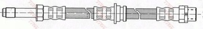 ПАТРУБОК ТОРМОЗНОЙ ГИБКИЙ ЗАД L/P (DŁ. 502MM, M10X1/M10X1) ПОДХОДИТ D