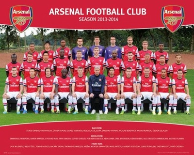 Arsenal Zdjęcie drużynowe 2013/14 Plakat 50x40 cm