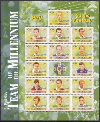 IRLANDIA** Mi 1150-64 ARKUSIK, Millenium, Sport, Celtycki futbol, 16€