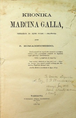 Kronika Marcina Galla 1873 r.