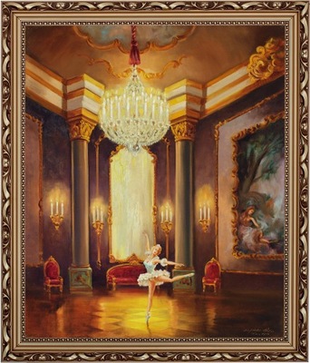 Profesor Artur Muller - Baletnica w scenie pałacowej stary obraz na płótnie