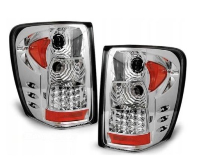 Фонари chrysler jeep grand cherokee 99-05 хром led фото №1