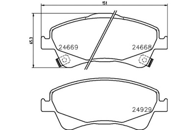 MINTEX ZAPATAS DE FRENADO TOYOTA AURIS 2.0 D-4D (NRE  