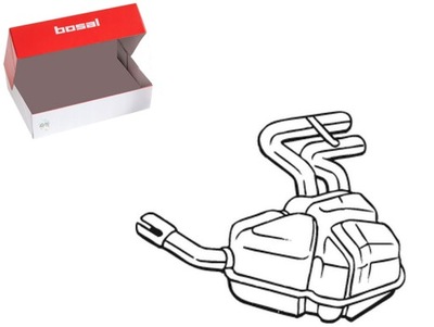 Гаситель системы выпускной задняя mini r50 r53 r52 1.6 03.02-11.07 bosal фото №1