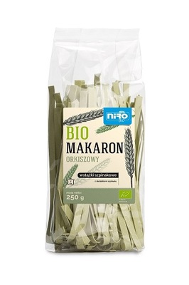 Makaron orkiszowy ze szpinakiem wstążki 250g Niro