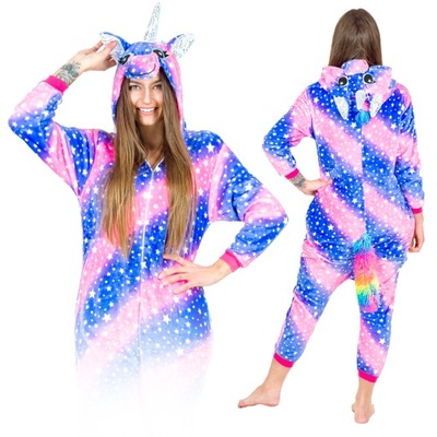 KIGURUMI ONESIE PIŻAMA JEDNOROŻEC FIOLET RÓŻ S