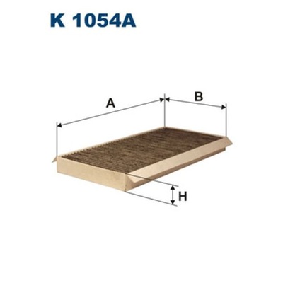 ФИЛЬТР, ВЕНТИЛЯЦИЯ СТОРОНЫ ПАССАЖИРА ФИЛЬТРON K 1054A