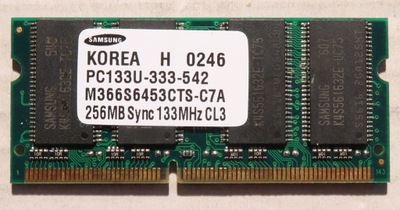 Pamięć 256MB SDRAM PC133S 133MHz SODIMM SAMSUNG