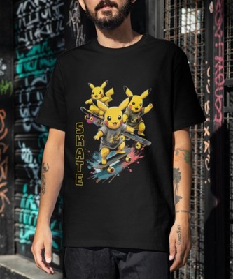 Koszulka 3XL Pikachu Pokemon Skate Skater Deskorolka