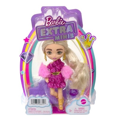 Barbie Extra Minis Mała lalka Różowy stój/Blond