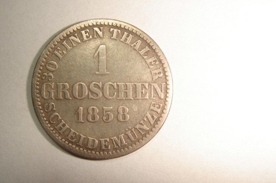 Hannover - Hanower - 1 grosz 1858 r.