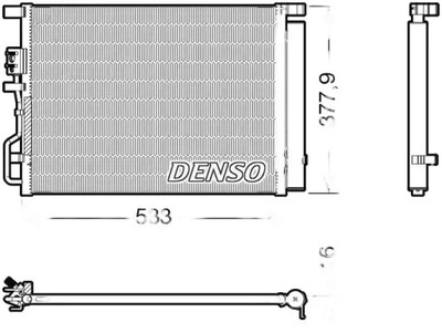 Конденсатор радіатор кондиціонера dcn41018 denso фото №1