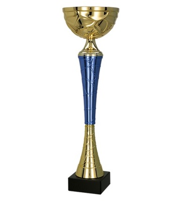 Puchar metalowy złoto-niebieski 29cm