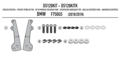 КРЕПЛЕНИЕ СТЕКЛА KD5127S, KD5127ST ТАКЖЕ KAF5127 BMW F 750GS (18) KAPPA