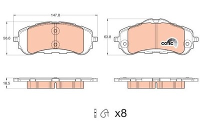 TRW GDB2044 КОЛОДКИ ТОРМОЗНЫЕ