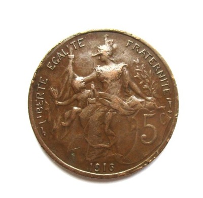 5 Centymów 1916 r. Francja