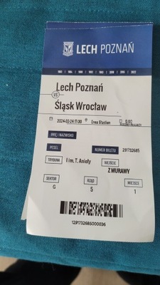 Bilet Lech Poznań - Śląsk Wrocław