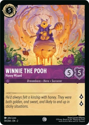 DISNEY LORCANA Winnie The Pooh, Hunny Wizard 2ROF #59