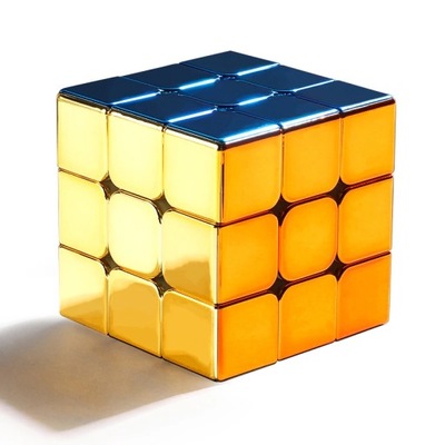 [CubeFun] SengSo Metal 3x3 Magnetic Golden Cubo Magic Cube Puzzle Speed Cib