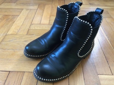 BUTY damskie ZIMOWE BOTKI rozm. 39 ćwieki