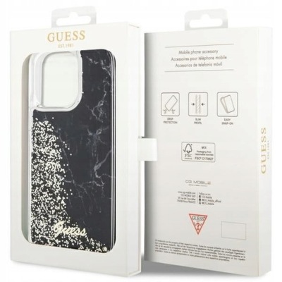 Etui Brokatowe Guess do iPhone 14 Pro Max, Obudowa Pokrowiec Case