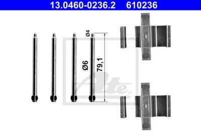 ATE JUEGO INST. ZAPATAS DE FRENADO DB T. W203/W210/C209/R129 93-07  