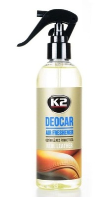 K2 DEOCAR Odświeżacz zapach samochodowy Skóra