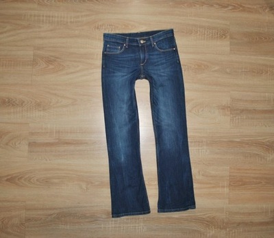 H&M jeansowe spodnie SZEROKA NOGAWKA 158 BDB