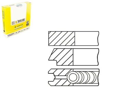 GOETZE 83 STD 1.5-1.5-2 JUEGO PIERSCIENI PISTÓN ALFA ROMEO 159 BRERA  