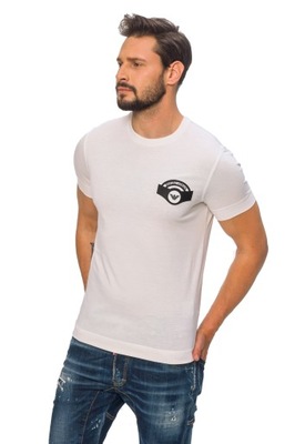 EMPORIO ARMANI biały t-shirt męski z logo r XL