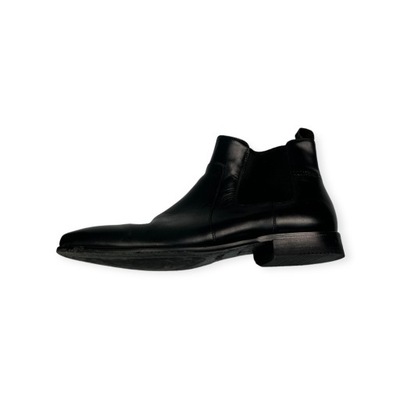 Czarne buty eleganckie wsuwane męskie HUGO BOSS 42